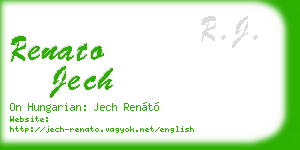 renato jech business card